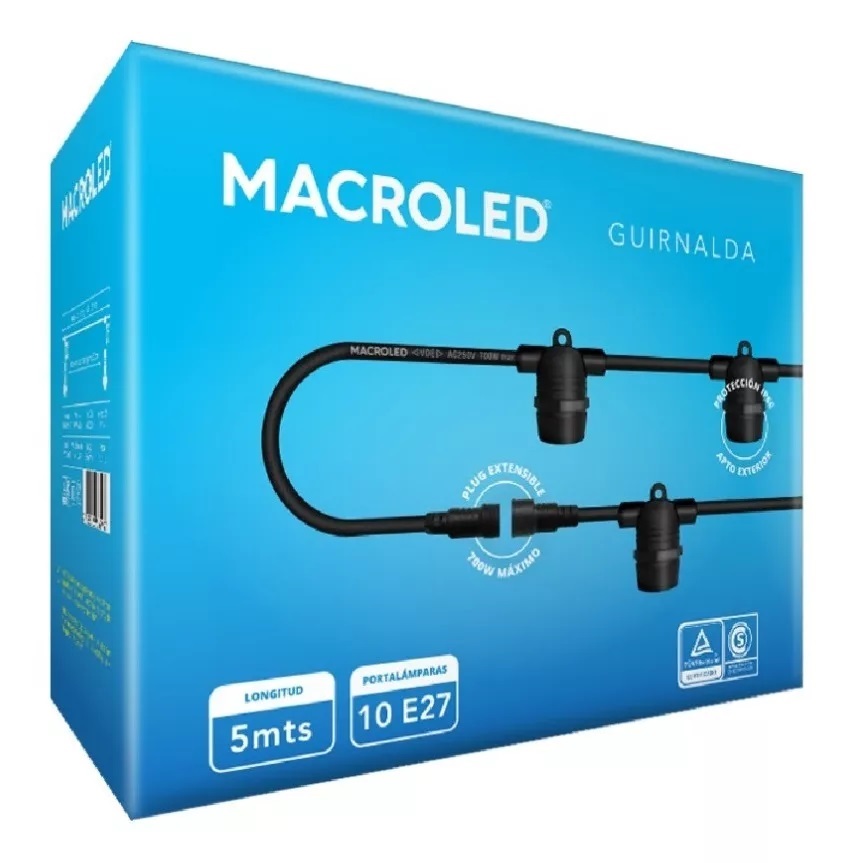 Guirnalda 5m 10 portal.700w  IP66 250v